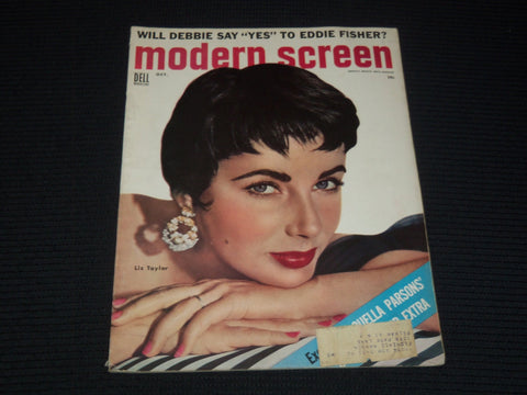 1954 OCTOBER MODERN SCREEN MAGAZINE - ELIZABETH TAYLOR COVER - E 12275