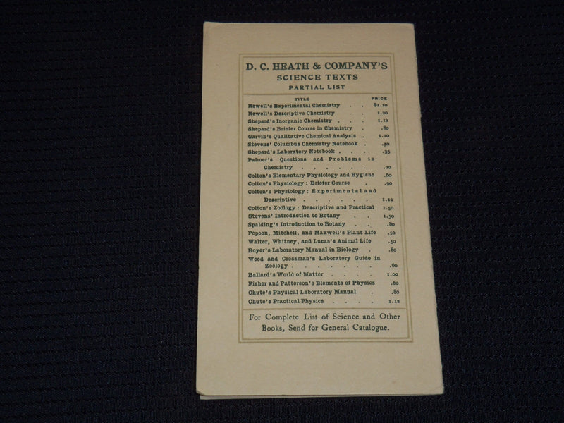 1900'S INTRODUCTION TO BOTANY BY WM. STEVENS - D. C. HEATH & CO. - J 7960