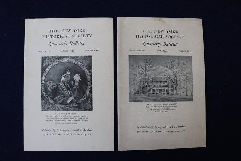 1941-1944 N.Y. HISTORICAL SOCIETY QUARTLY BULLETIN-SOFTCOVER - LOT OF 4 - K 1366