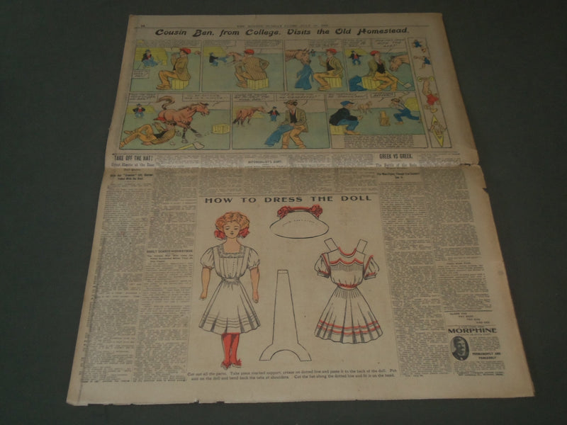 1908 JULY 19 SUNDAY BOSTON GLOBE SUPPLEMENT PART 2 - COLOR COMICS - NP 2797