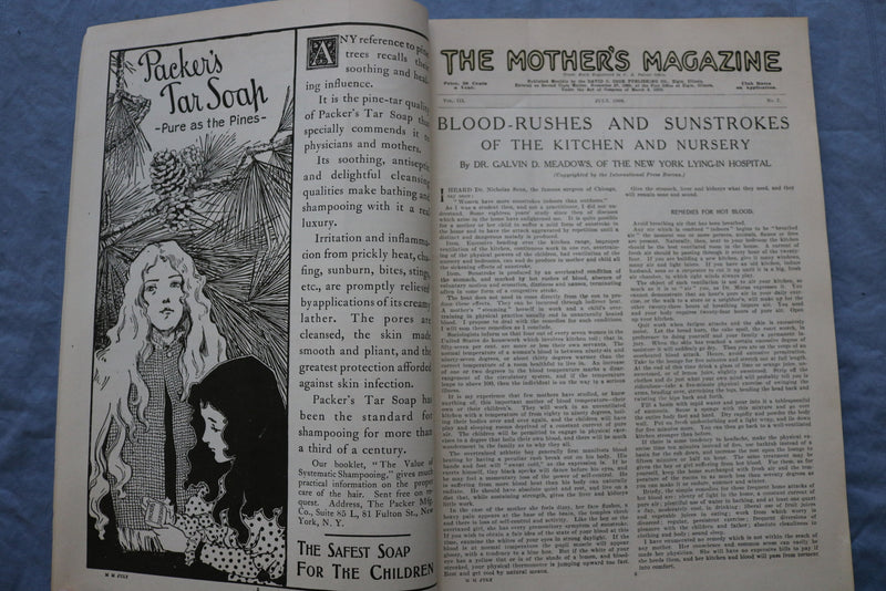 1908 JULY THE MOTHER'S MAGAZINE - GREAT ILLUSTRATIONS & STORIES - ST 1000D