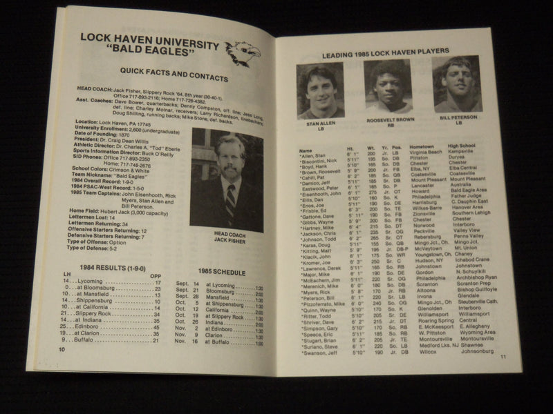 1985-1992 PENNSYLVANIA STATE ATHLETIC CONFERENCE FOOTBALL GUIDES LOT OF -O 3027E