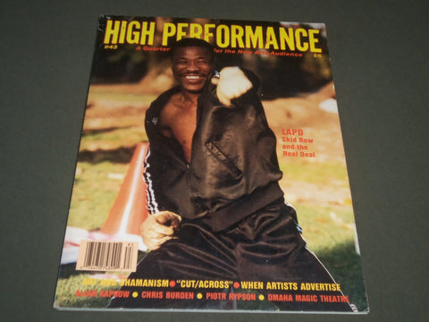1988 FALL HIGH PERFORMANCE MAGAZINE NO. 3 - LAPD SKID ROW - SP 8547