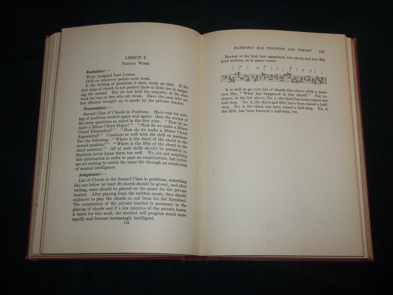 1926 HARMONIC EAR TRAINING AND THEORY HARDCOVER BOOK BY BLANCHE MATHEWS- KD 6951