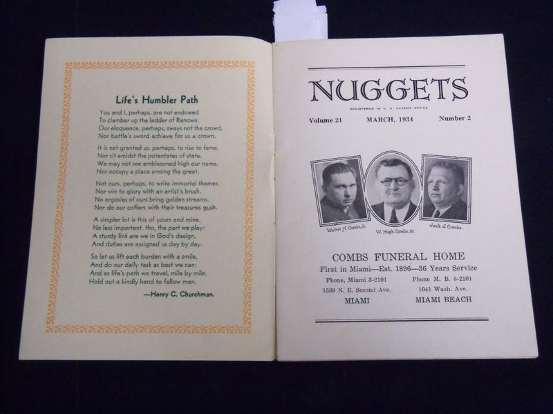 1934 MARCH NUGGETS MAGAZINE VOLUME 21 NO. 2 - J 8841