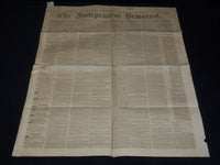 1861 JULY 11 THE INDEPENDENT DEMOCRAT NEWSPAPER - LINCOLN'S MESSAGE - K 74