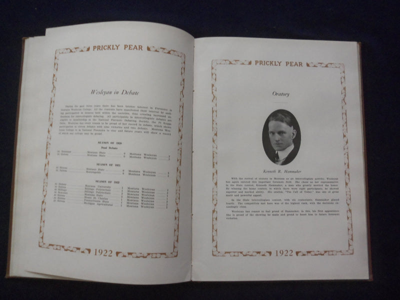 1922 THE PRICKLY PEAR INTERMOUNTAIN UNION COLLEGE YEARBOOK -HELENA, MT - YB 3113
