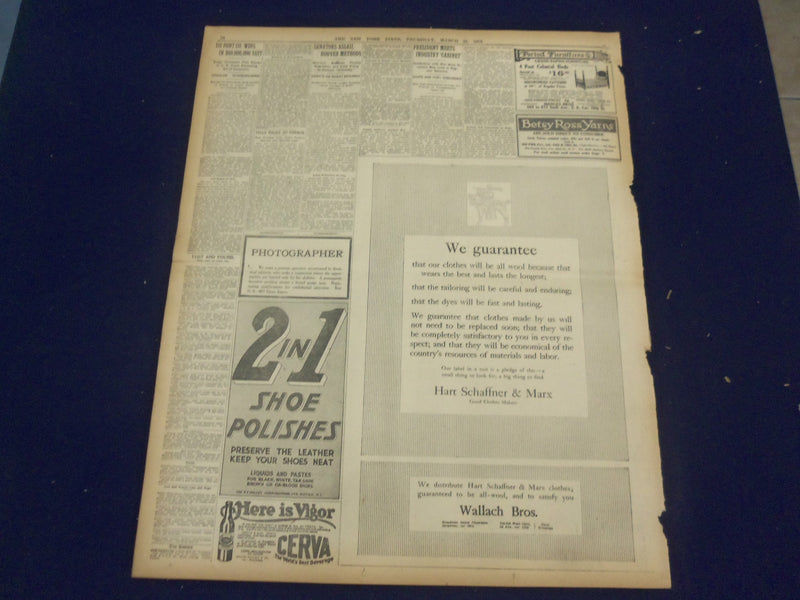 1918 MARCH 21 NEW YORK TIMES - WILSON ORDERS DUTCH SHIPS SEIZED - NT 8164