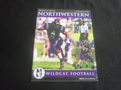 2001 OCTOBER 2 FOOTBALL PROGRAM - NORTHWESTERN UNIV VS PENN STATE UNIV - B 5533C