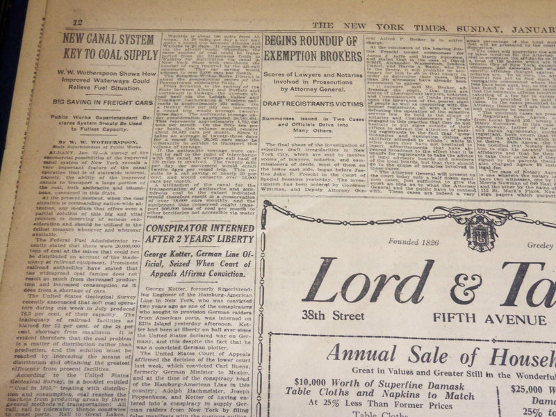 1918 JANUARY 13 NEW YORK TIMES - RUSSIANS AGREE TO CONTINUE PARLEYS - NT 7922
