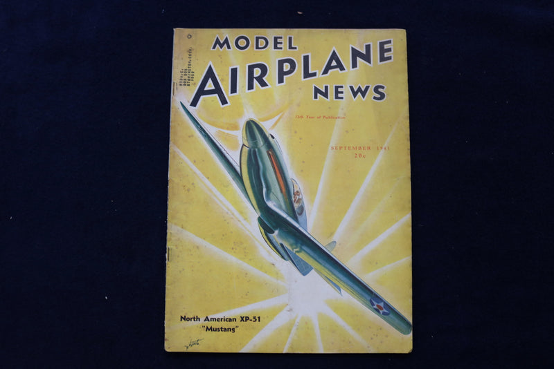 1941 SEP MODEL AIRPLANE NEWS MAGAZINE - NORTH AMERICAN XP-71 COVER - E 11647
