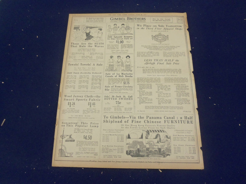 1922 JUNE 25 NEW YORK TIMES - WM. ROCKEFELLER DIES - RATHENAU SLAIN - NT 8408
