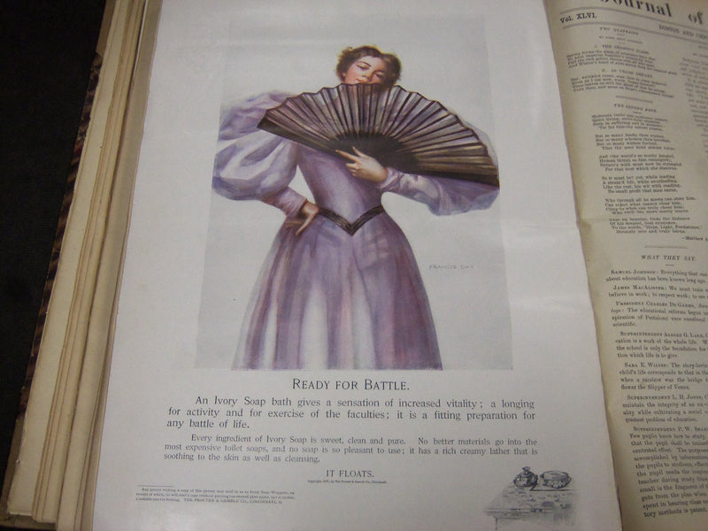 1897 THE JOURNAL OF EDUCATION BOUND VOLUME - GREAT FOLD-OUTS & ILLUS - R 222