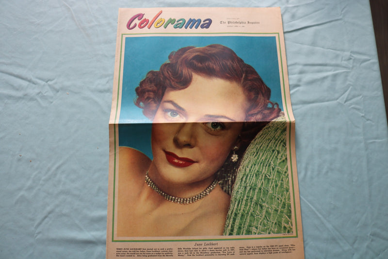 1950'S PHILADELPHIA INQUIRER COLORAMA SECTIONS - MOVIE STARS -LOT OF 18- NP 9232