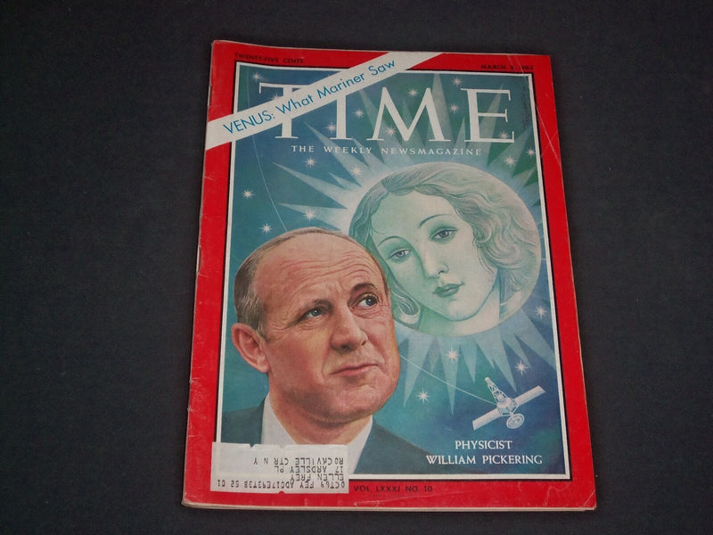 1963 MARCH 8 TIME MAGAZINE - WILLIAM PICKERING, PHYSICIST - T 1919