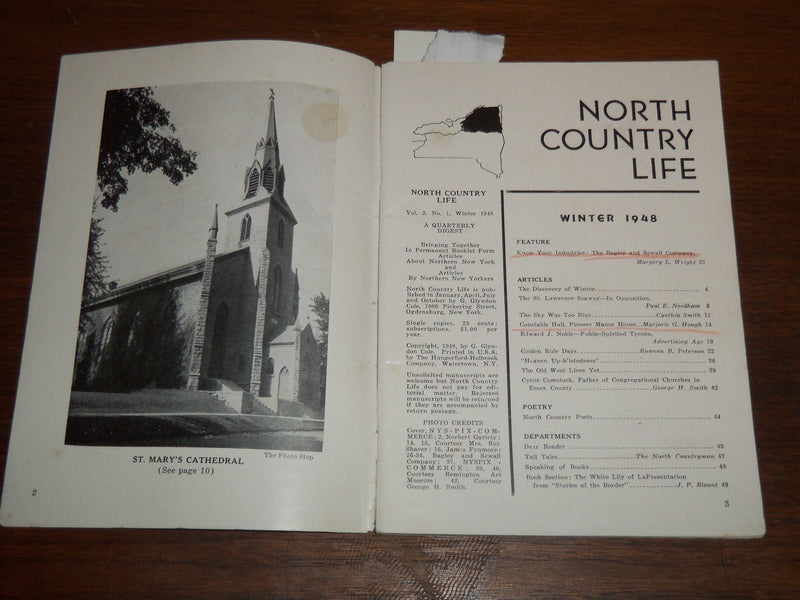 1948-1951 NORTH COUNTRY LIFE MAGAZINE LOT OF 3 - NORTHERN NEW YORK - K 1283