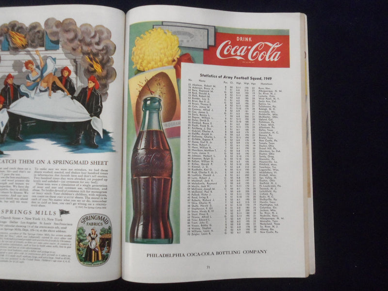 1949 NOVEMBER 26 ARMY-NAVY FOOTBALL PROGRAM - GREAT PHOTOS & ADS - K 120