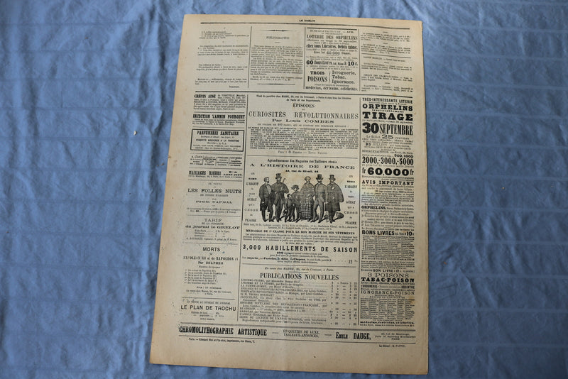 1872 AUGUST 11 LE GRELOT NEWSPAPER - QUATORZE FOIS COUVERT - FRENCH - NP 8595