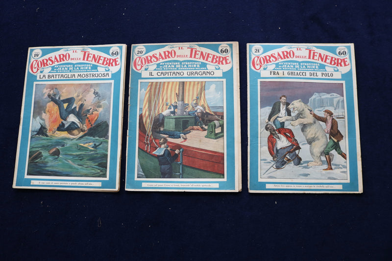 1920'S IL CORSARO DELLE TENEBRE MAGAZINES - LOT OF 39 OF 40 - ITALIAN - O 3546
