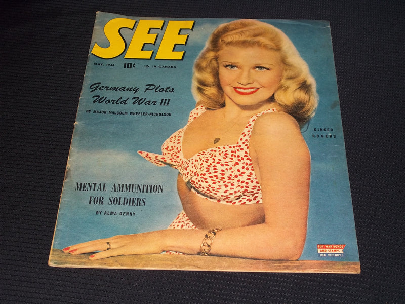 1944 MAY SEE MAGAZINE - GINGER ROGERS FRONT COVER - E 20022
