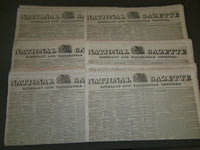 1841 NATIONAL GAZETTE LITERARY COMMERCIAL REGISTER NEWSPAPER LOT OF 19 - NP 1456