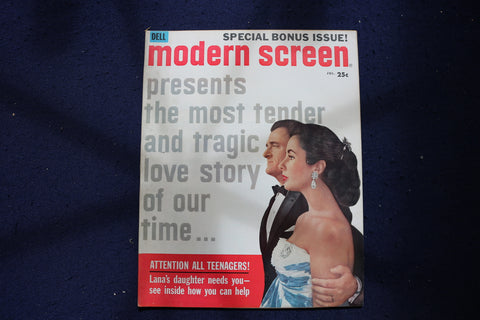1958 JULY MODERN SCREEN MAGAZINE - ELIZABETH TAYLOR COVER - E 17380