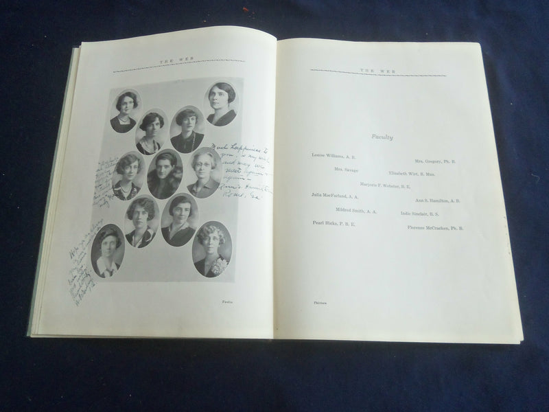 1927 THE WEB MARJORIE WEBSTER SCHOOL YEARBOOK - WASHINGTON, DC - YB 2719