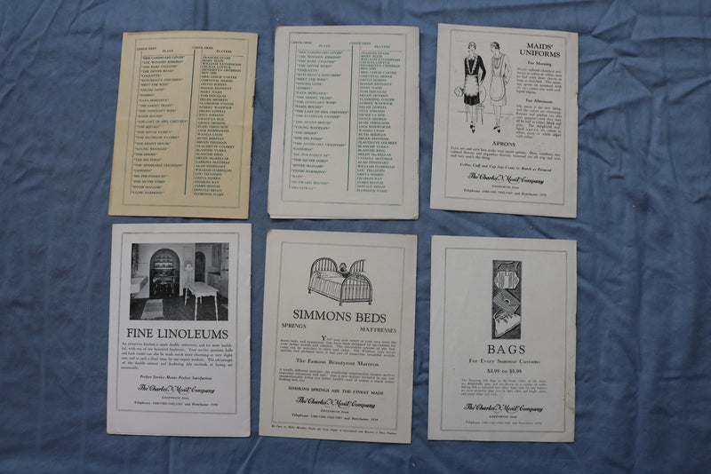 1929-1930 GREENWICH THEATRE PROGRAMS - LOT OF 26 +2 WINTER ANNOUNCEMENTS- O 3739