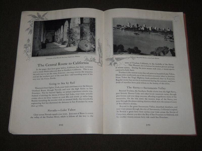 1930 CALIFORNIA UNION PACIFIC SYSTEM BOOK - NICE PHOTOS - J 3167