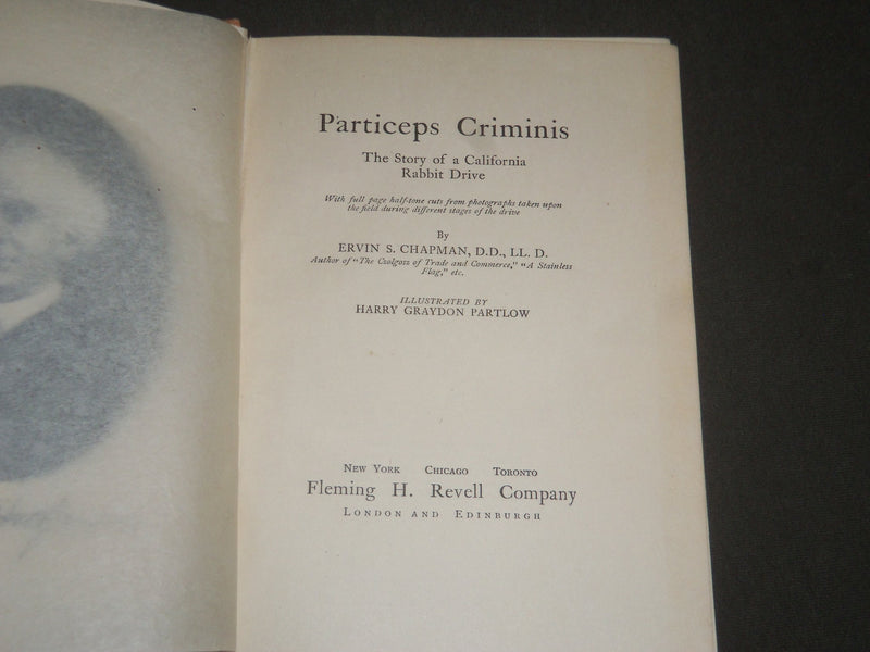 1910 PARTICEPS CRIMINIS BOOK BY ERVIN S. CHAMPMAN LOT OF 3- KD 4511