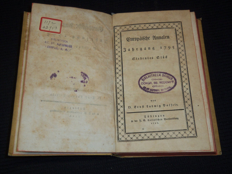 1795-1802 EUROPAISCHE ANNALEN BY ERNST LUDWIG POSSELT VOLUME LOT OF 7 - KD 3479M