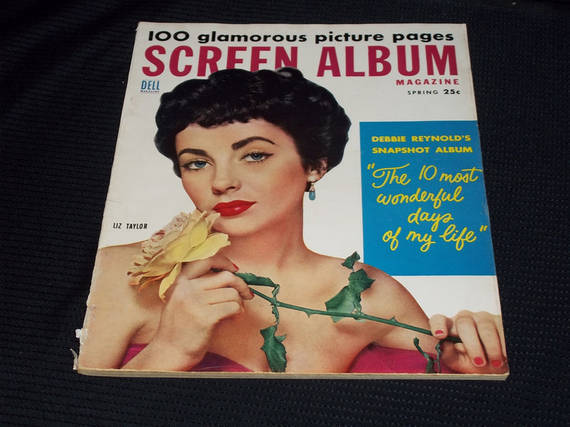 1954 SPRING SCREEN ALBUM MAGAZINE - LIZ TAYLOR FRONT COVER - E 15198