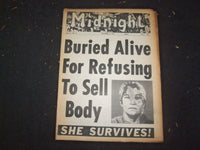 1966 NOV 21 MIDNIGHT NEWSPAPER - BURIED ALIVE FOR REFUSING TO SELL BODY- NP 7370