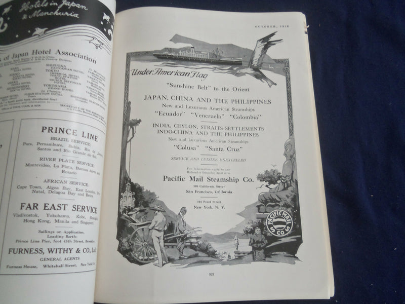 1920 OCTOBER ASIA MAGAZINE - GREAT PHOTOS & STORIES - SP 1222L