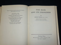 1948 THE BACK AND ITS DISORDERS HARDCOVER BOOK BY PHILIP LEWIN, M. D.- KD 6469