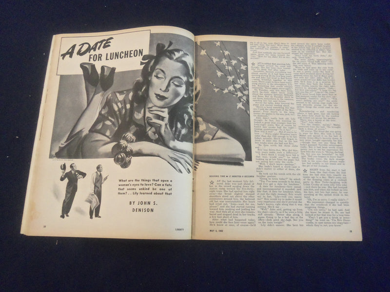 1942 MAY 2 LIBERTY MAGAZINE - DEFENSE WILL NOT WIN THE WAR - B 4197J