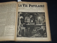 1884 JAN-MAR LA VIE POPULAIRE MAGAZINE BOUND VOLUME #1- EMILE ZOLA - KD 7462C