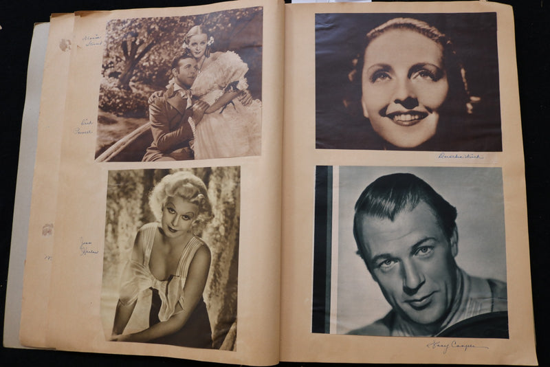 1930'S HOLLYWOOD SCRAPBOOK - JEAN HARLOW - GARY COOPER - E 24949