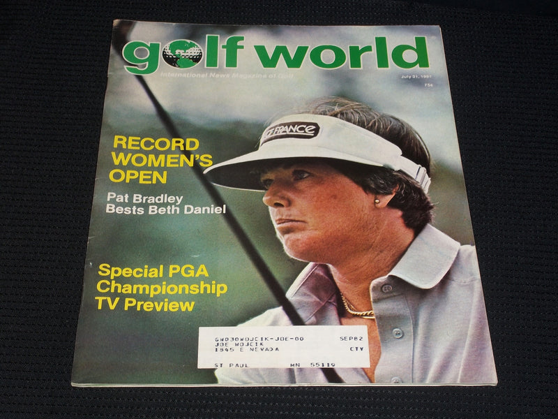 1981 JULY 31 GOLF WORLD MAGAZINE - PAT BRADLEY FRONT COVER - E 6878
