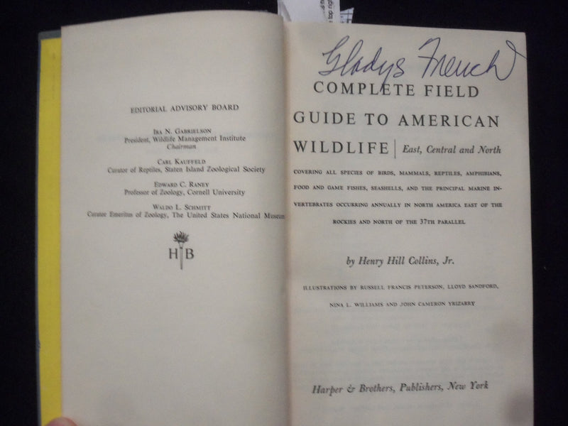 1959 COMPLETE FIELD GUIDE TO AMERICAN WILDLIFE HARDCOVER BOOK - KD 8682