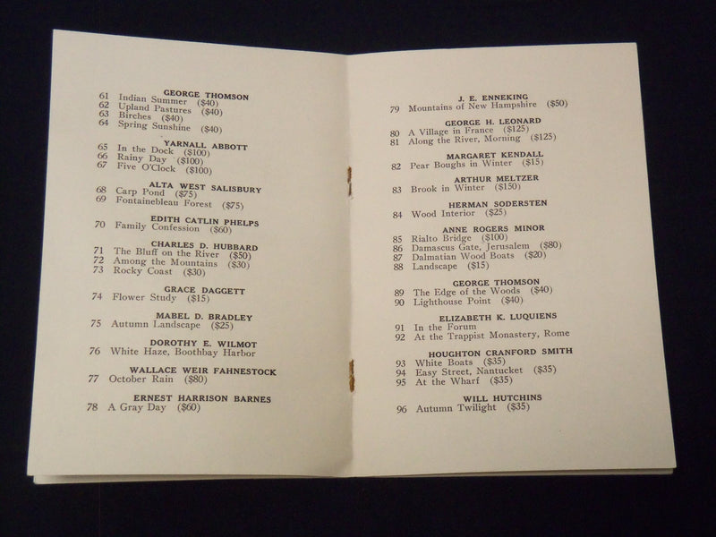 1924 THE NEW HAVEN PAINT AND CLAY CLUB 7TH EXHIBITION CATALOG - K 2066