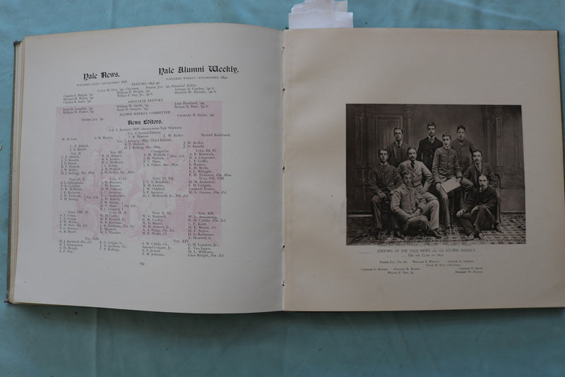 1891 THE YALE BANNER - SEMI CENTENNIAL VOLUME - HARDCOVER BOOK - KD 9619
