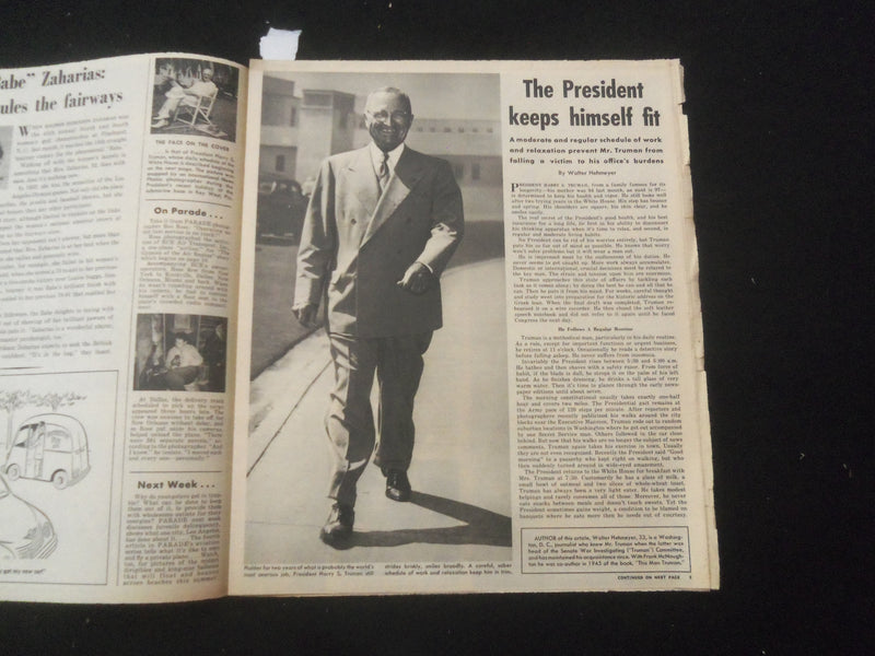 1947 MAY 25 SYRACUSE HERALD AMERICAN PARADE MAGAZINE - PRESIDENT TRUMAN- SP 886Q