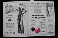 1942 LADY IN THE DARK PROGRAM & TICKET STUB - GERTRUDE LAWRENCE - K 2858