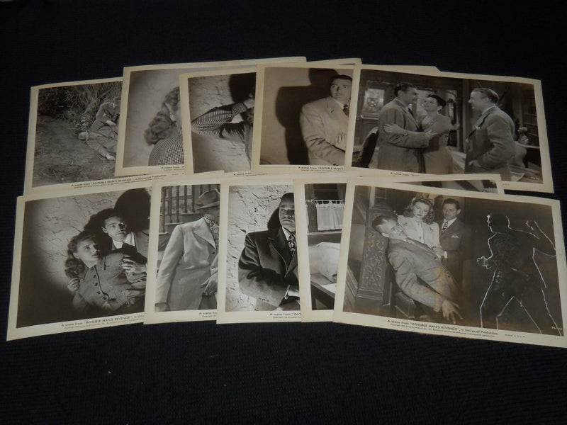 1944 INVISIBLE MAN'S REVENGE MOVIE STILLS - LOT OF 10 PHOTOS - 8x10 - #84