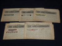 1907 THE GIRLS' COMPANION NEWSPAPER LOT OF 5 ISSUES - K 568