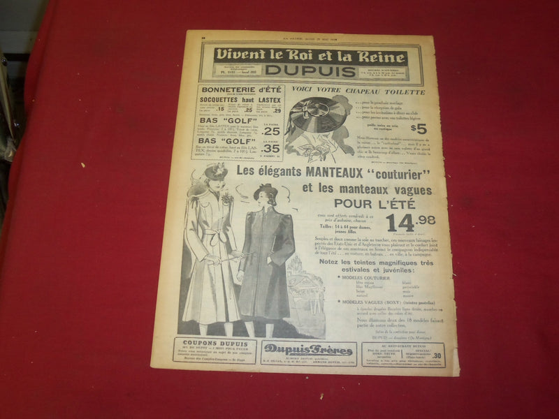 1939 MAY 25 LA PATRIE NEWSPAPER-FRENCH-LOUDRES ACCEPTE UN PACTE MILITAIRE-FR1938