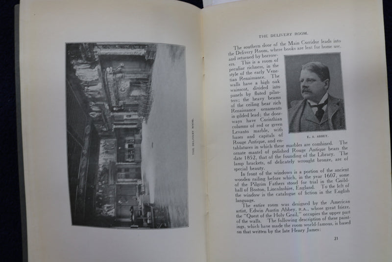 1923 HANBOOK OF THE BOSTON PUBLIC LIBRARY SOFTCOVER BOOK BY FRANK CHASE - K 854