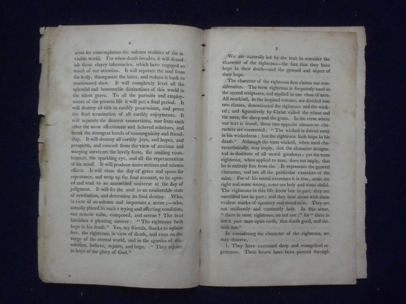 1812 MRS. NANCY ELY FUNERAL SERMON SOFTCOVER BOOKLET - K 228