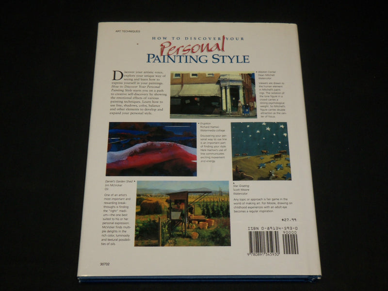 1995 DISCOVER YOUR PERSONAL PAINTING HARDCOVER BOOK BY DAVID RICHARDS - I 1991
